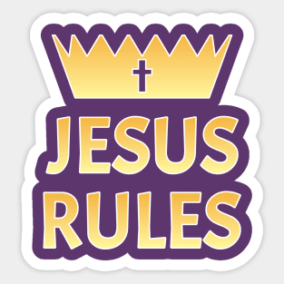 Jesus Rules Sticker